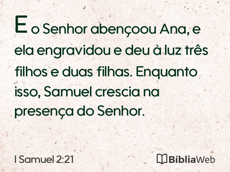 I Samuel 2:21 em imagem para compartilhar
