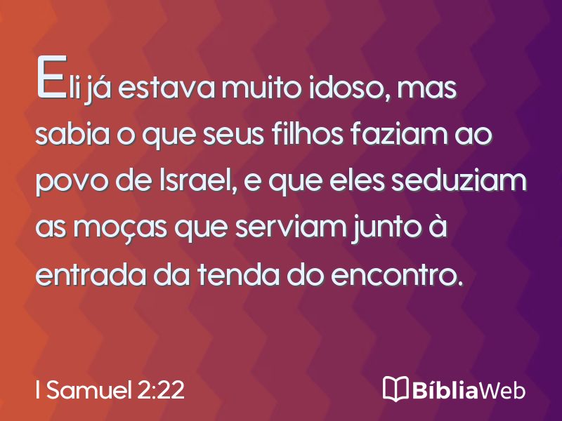 I Samuel 2:22 em imagem para compartilhar