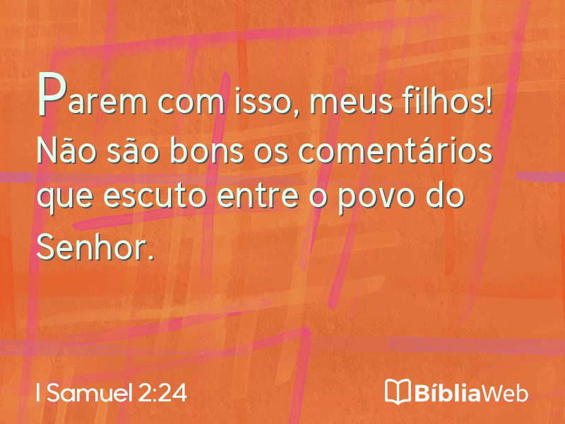 I Samuel 2:24 em imagem para compartilhar