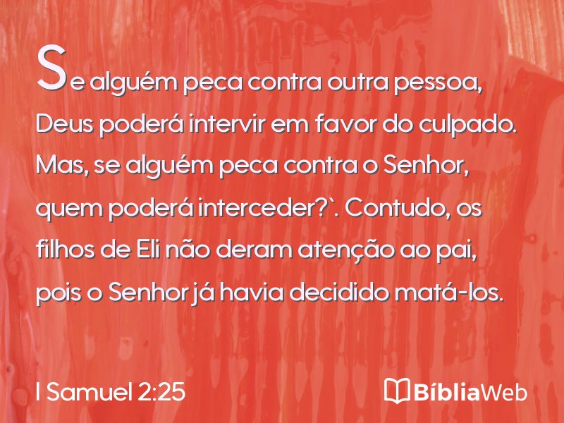 I Samuel 2:25 em imagem para compartilhar