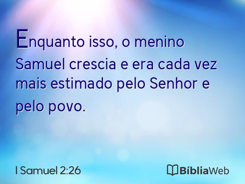 I Samuel 2:26 em imagem para compartilhar