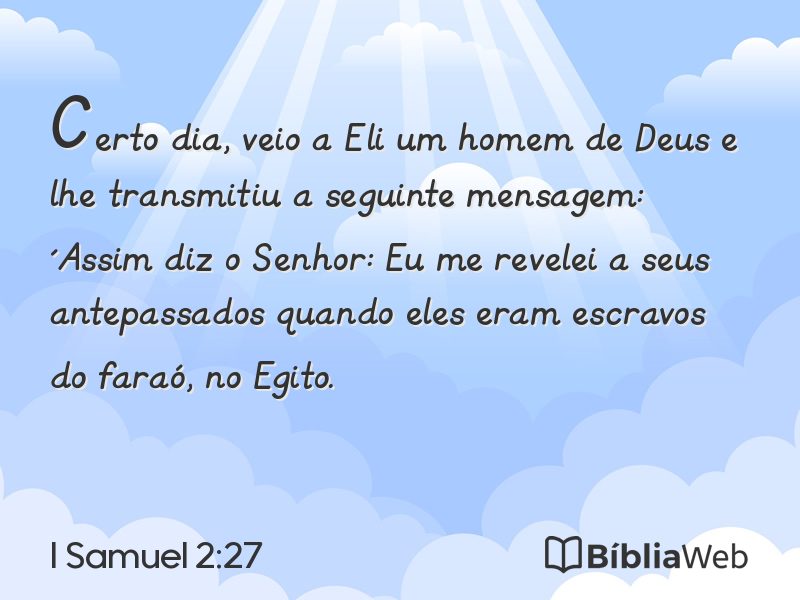 I Samuel 2:27 em imagem para compartilhar