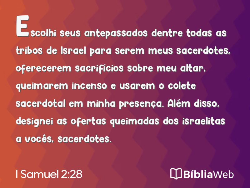 I Samuel 2:28 em imagem para compartilhar