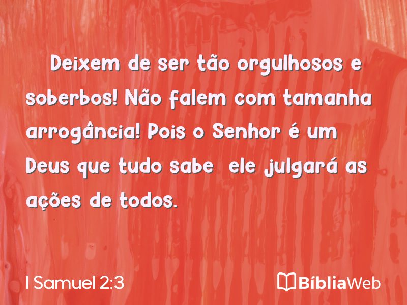 I Samuel 2:3 em imagem para compartilhar