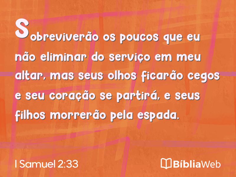 I Samuel 2:33 em imagem para compartilhar