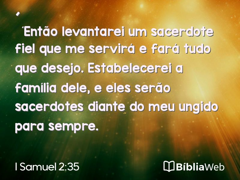 I Samuel 2:35 em imagem para compartilhar