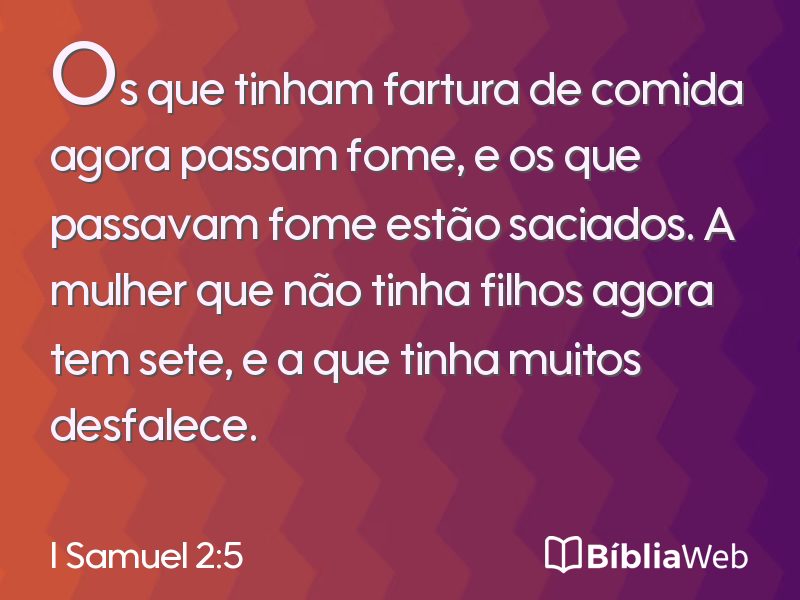 I Samuel 2:5 em imagem para compartilhar