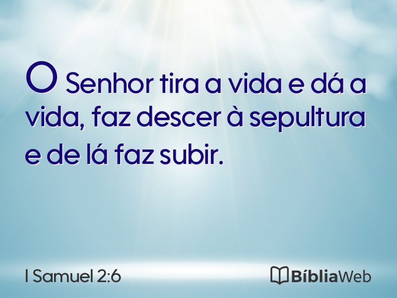 I Samuel 2:6 em imagem para compartilhar