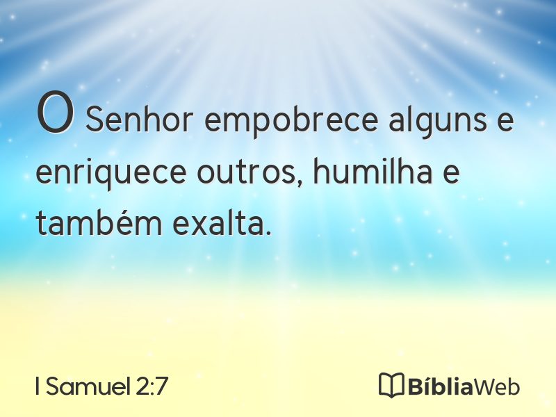 I Samuel 2:7 em imagem para compartilhar