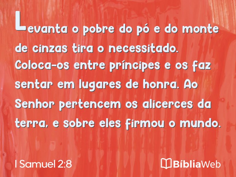 I Samuel 2:8 em imagem para compartilhar
