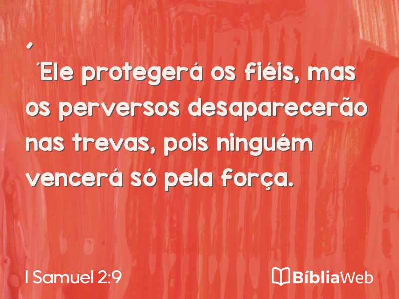I Samuel 2:9 em imagem para compartilhar