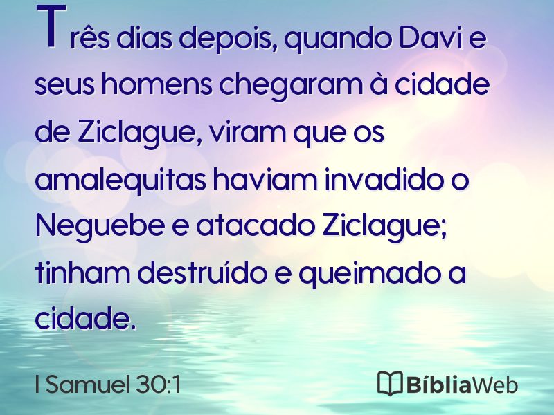 I Samuel 30:1 em imagem para compartilhar