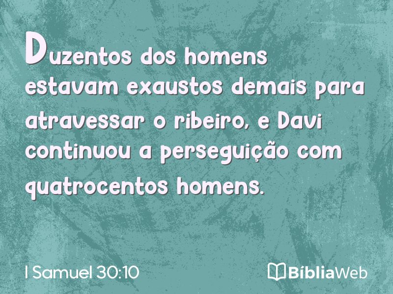 I Samuel 30:10 em imagem para compartilhar