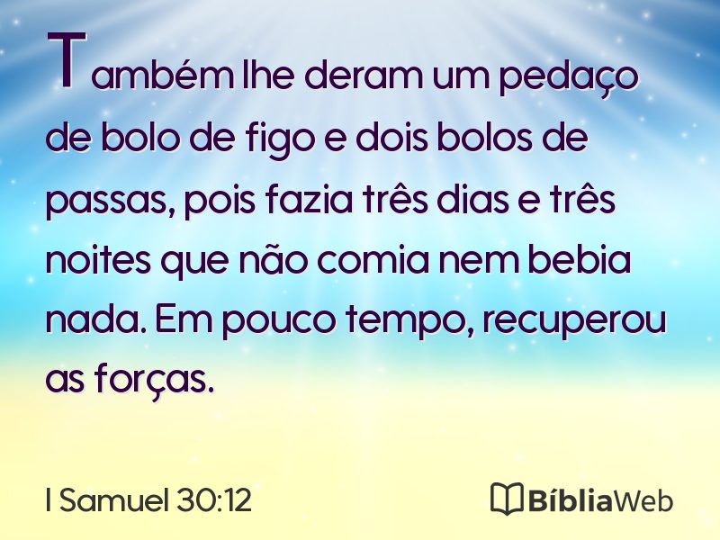 I Samuel 30:12 em imagem para compartilhar