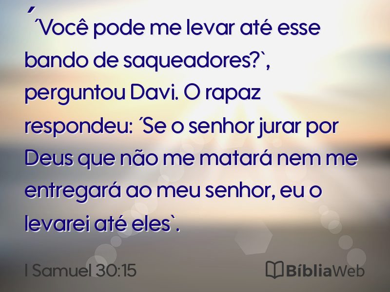 I Samuel 30:15 em imagem para compartilhar