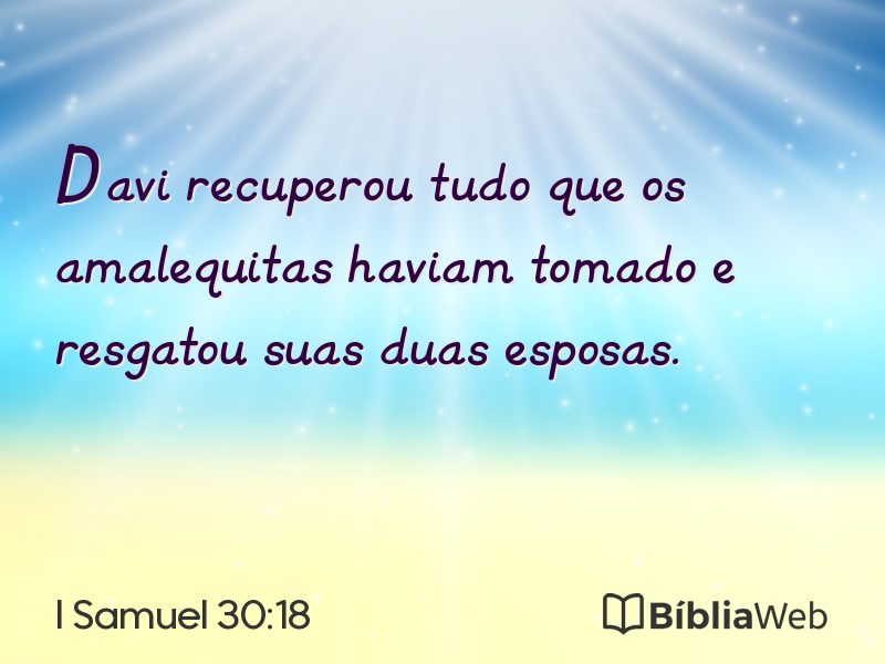 I Samuel 30:18 em imagem para compartilhar