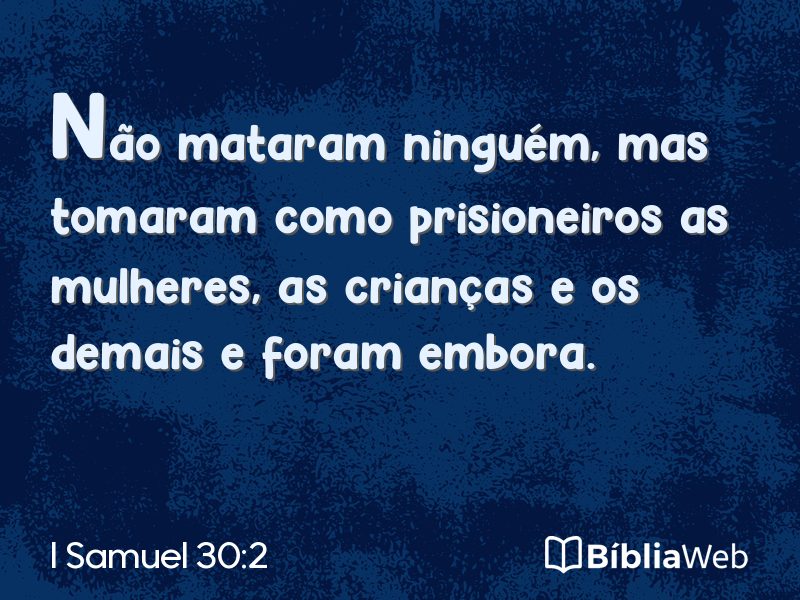 I Samuel 30:2 em imagem para compartilhar
