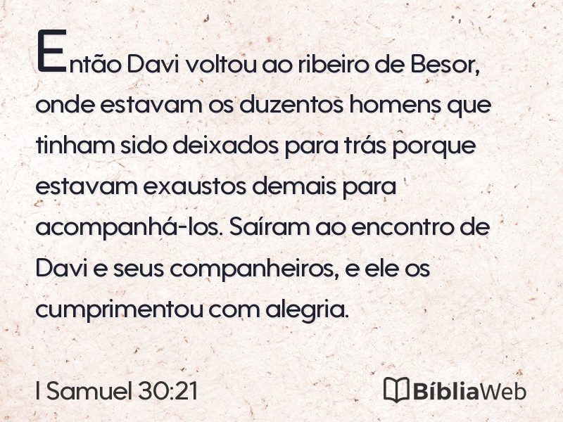 I Samuel 30:21 em imagem para compartilhar