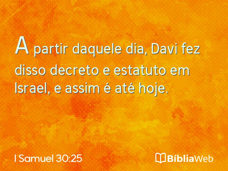 I Samuel 30:25 em imagem para compartilhar