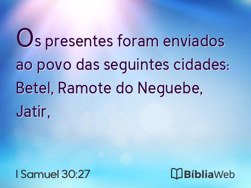 I Samuel 30:27 em imagem para compartilhar