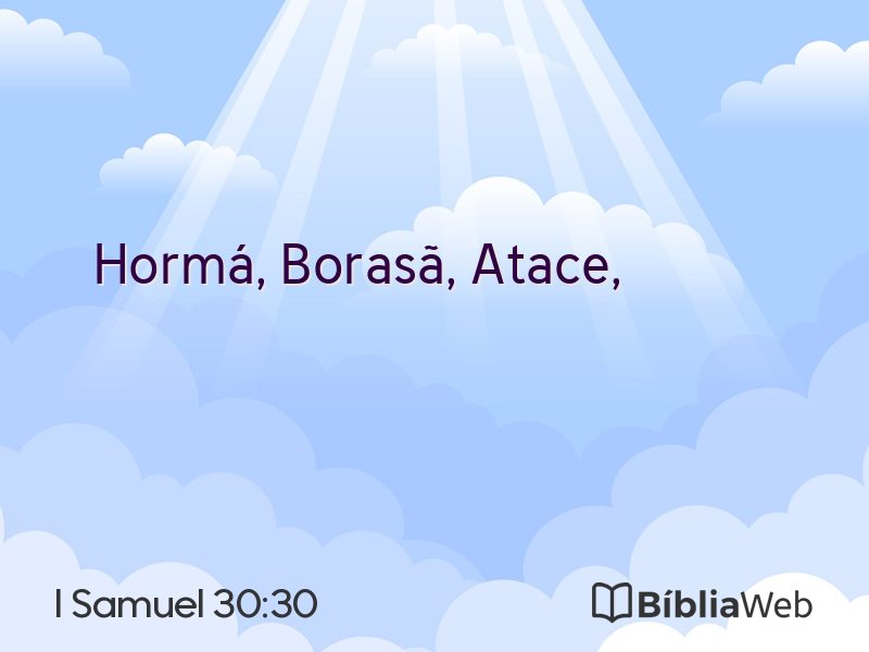 I Samuel 30:30 em imagem para compartilhar