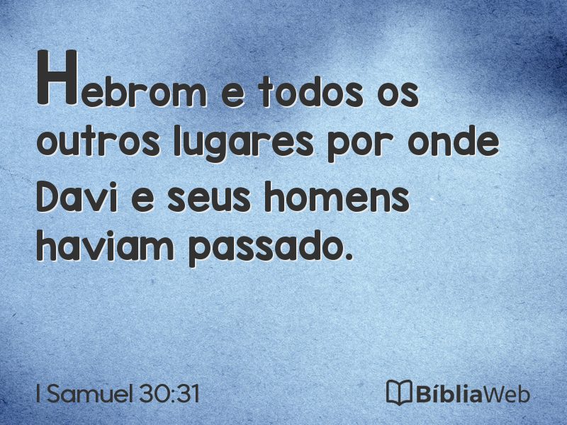 I Samuel 30:31 em imagem para compartilhar