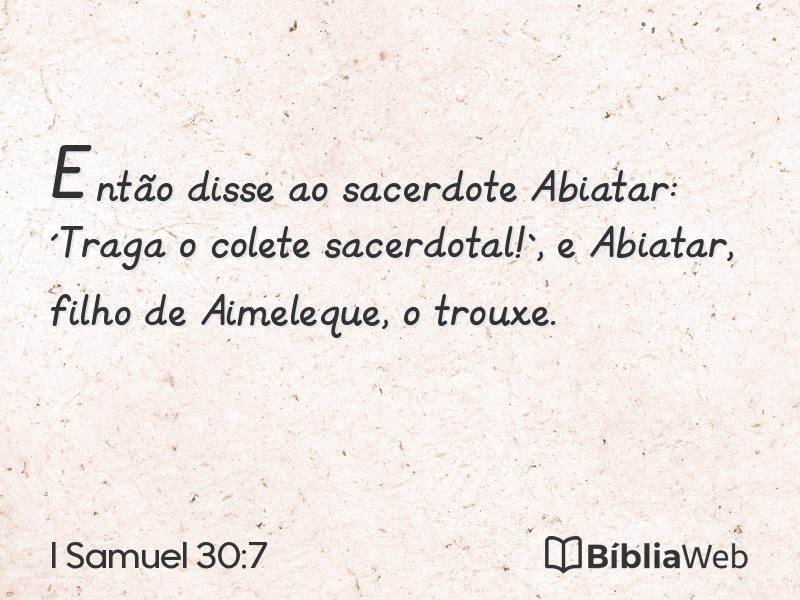 I Samuel 30:7 em imagem para compartilhar