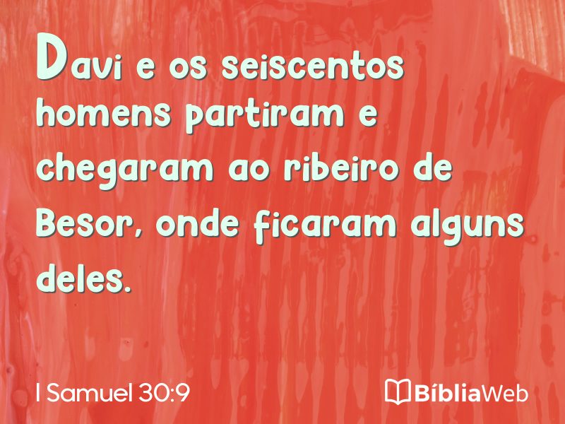 I Samuel 30:9 em imagem para compartilhar