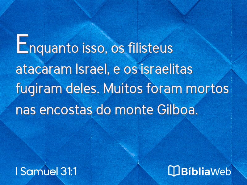 I Samuel 31:1 em imagem para compartilhar