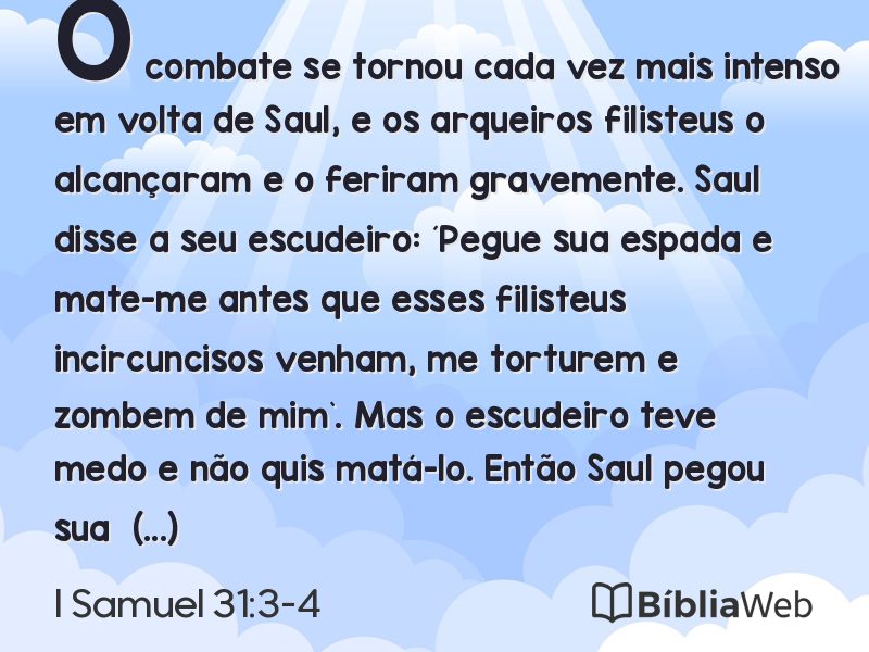 I Samuel 31:3-4 em imagem para compartilhar