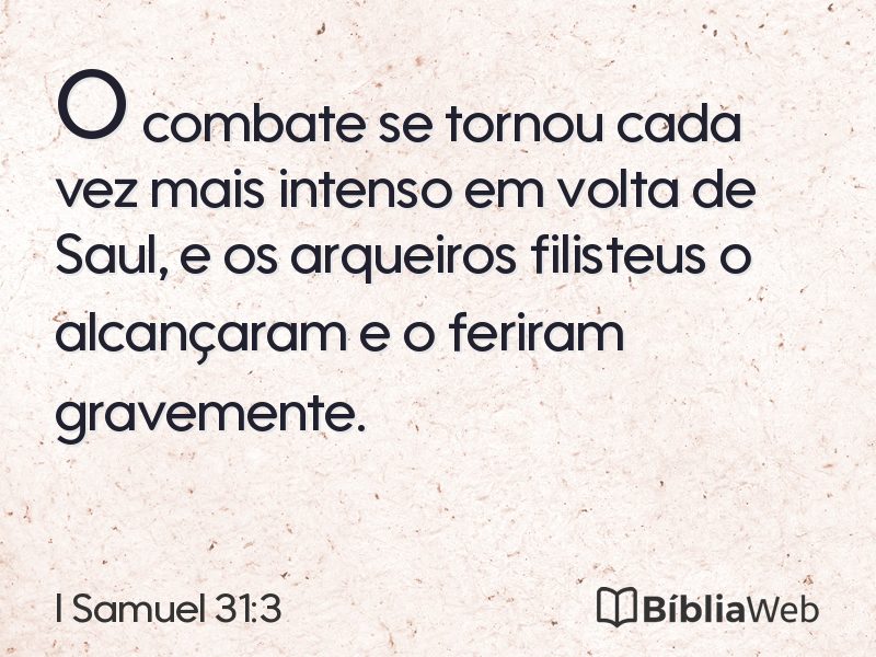I Samuel 31:3 em imagem para compartilhar