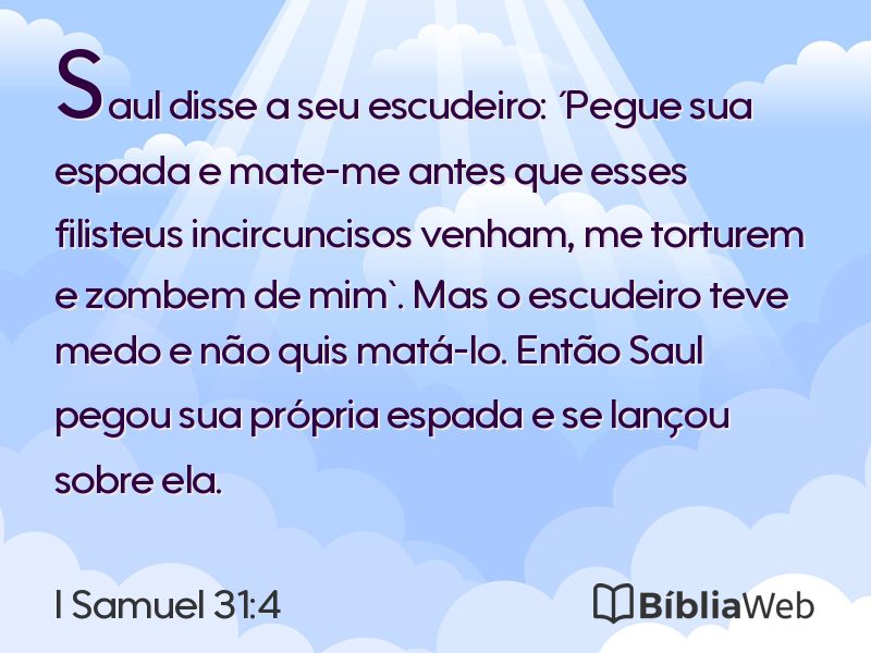 I Samuel 31:4 em imagem para compartilhar