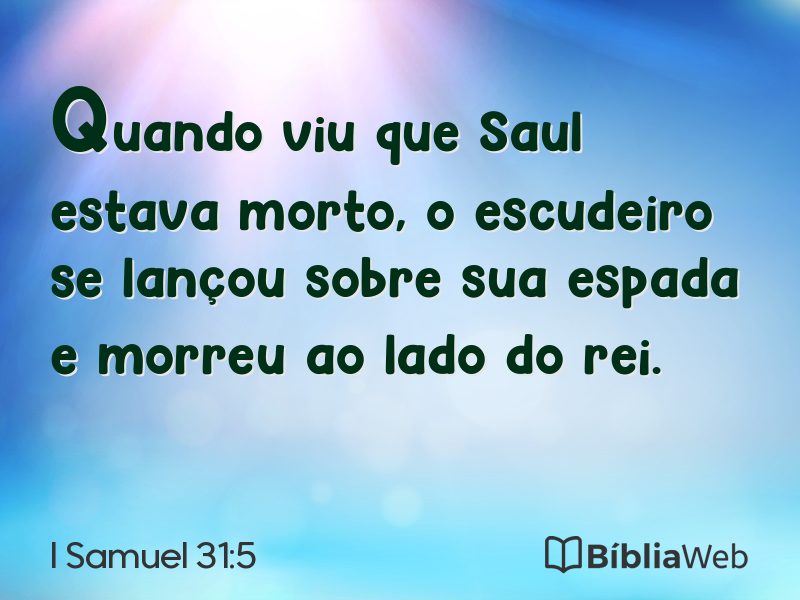 I Samuel 31:5 em imagem para compartilhar