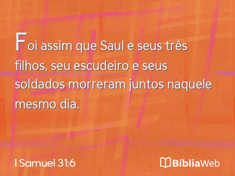 I Samuel 31:6 em imagem para compartilhar