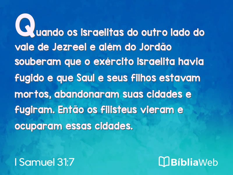 I Samuel 31:7 em imagem para compartilhar