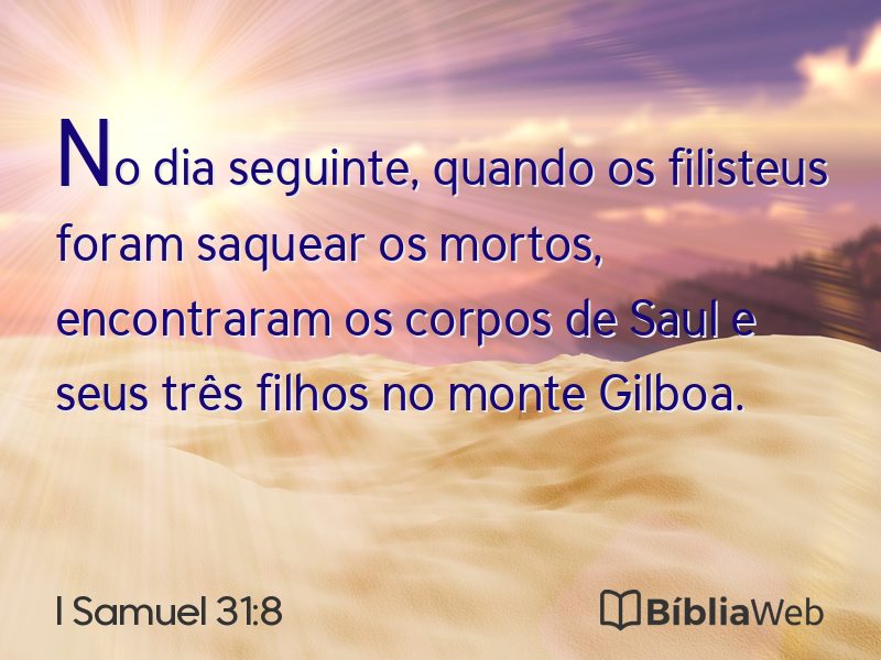 I Samuel 31:8 em imagem para compartilhar