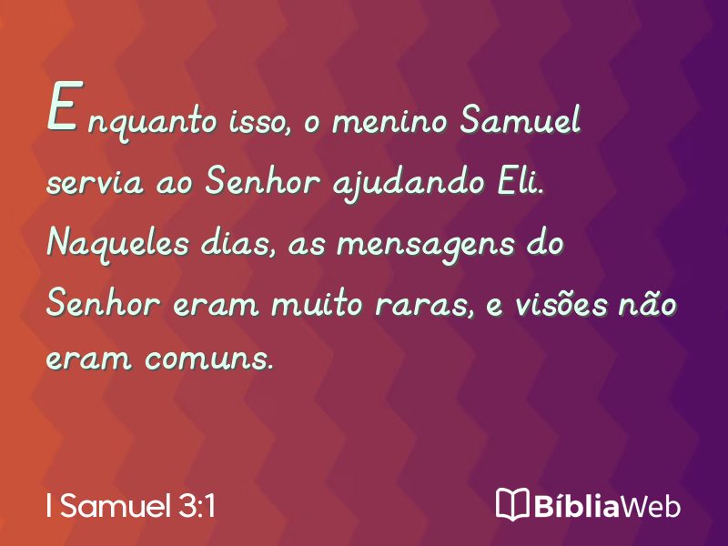 I Samuel 3:1 em imagem para compartilhar