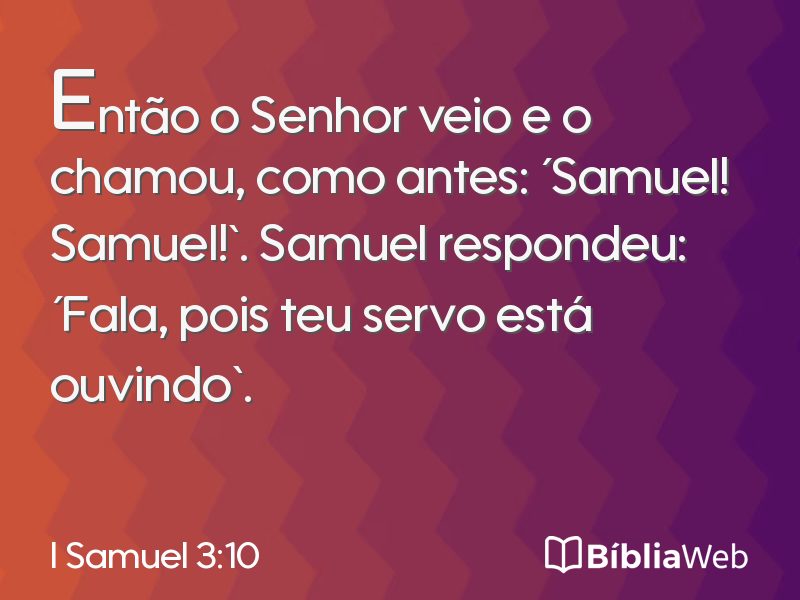 I Samuel 3:10 em imagem para compartilhar