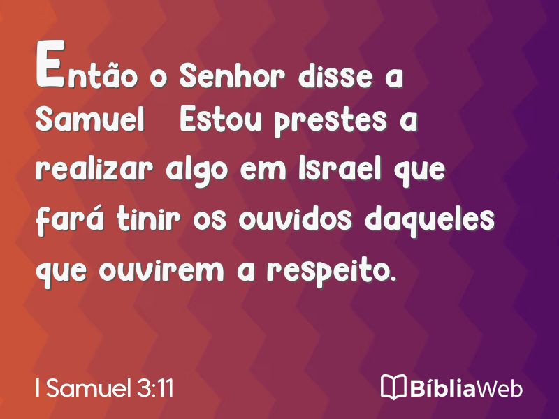 I Samuel 3:11 em imagem para compartilhar