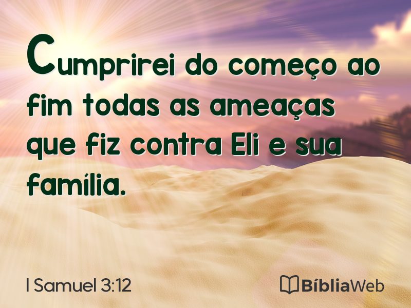 I Samuel 3:12 em imagem para compartilhar