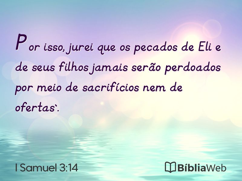 I Samuel 3:14 em imagem para compartilhar