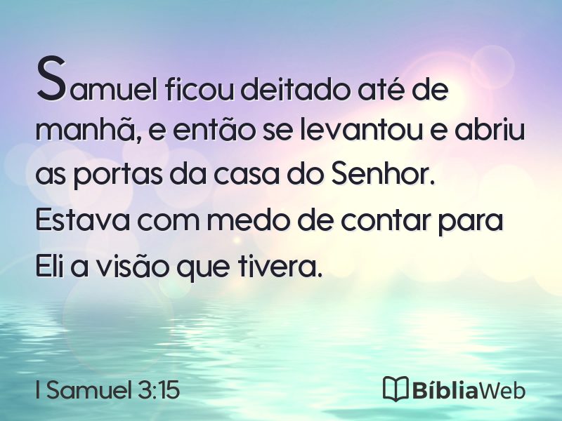 I Samuel 3:15 em imagem para compartilhar