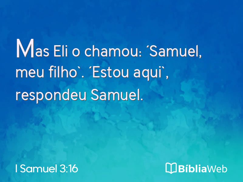 I Samuel 3:16 em imagem para compartilhar
