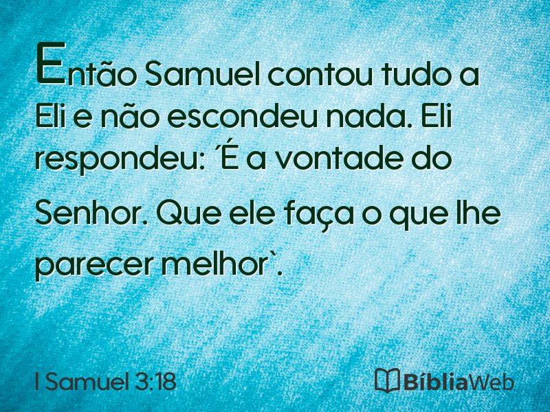 I Samuel 3:18 em imagem para compartilhar