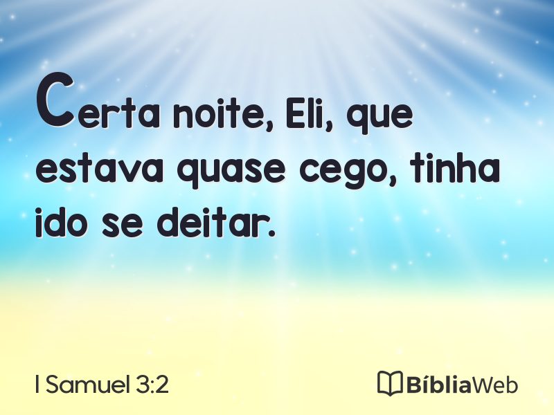 I Samuel 3:2 em imagem para compartilhar