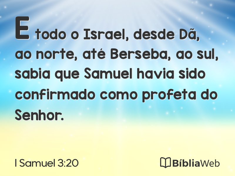 I Samuel 3:20 em imagem para compartilhar