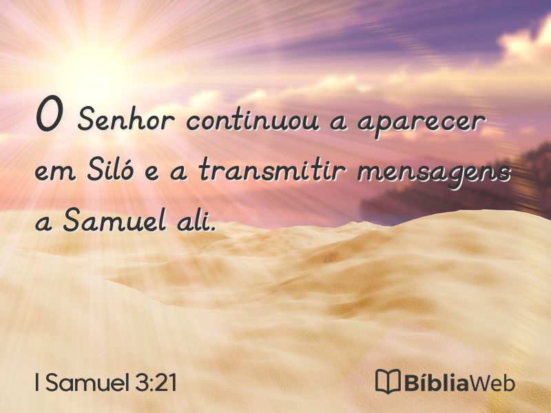 I Samuel 3:21 em imagem para compartilhar