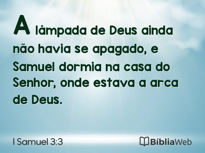 I Samuel 3:3 em imagem para compartilhar