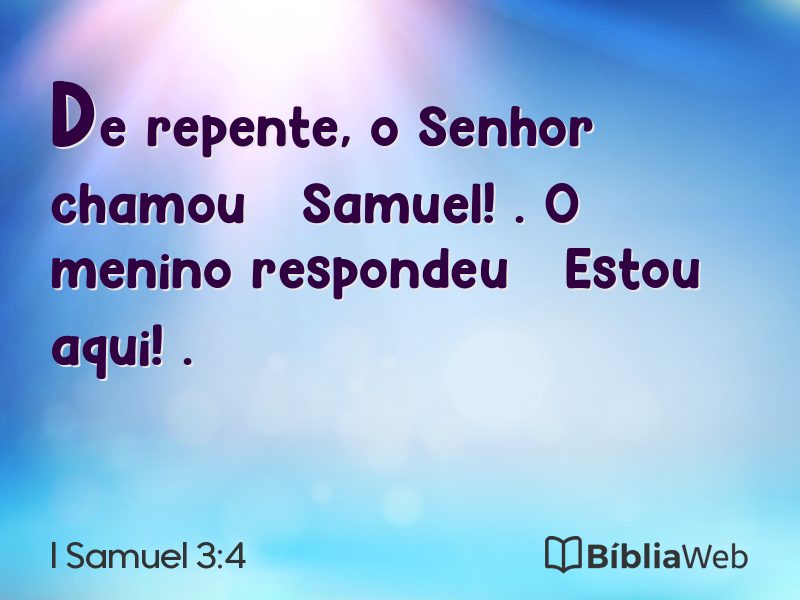 I Samuel 3:4 em imagem para compartilhar