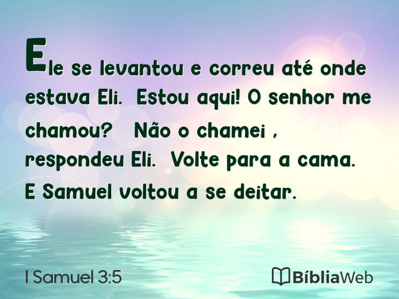 I Samuel 3:5 em imagem para compartilhar